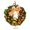 thumbnail image 3 of Fiudx Corona Navideña con Diseño de Abeto Verde Artificial, Adornos Vibrantes, Decoración de Pared para Interior y Exterior, Ambiente Festivo, Fácil de Limpiar, 35 Cm, Perfecta para Fiestas y Ceremon, 3 of 6