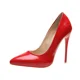 thumbnail image 1 of Zapatos de tacón alto rojo para mujer, calzado Sexy con punta estrecha de 12cm, para vestido de novia, Color negro Nude, Fondo de goma roja, 1 of 5