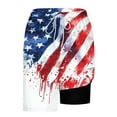 thumbnail image 7 of cllios Mens Independence Day Board Shorts American Flag Swim Trunks for Men with Compression Liner Quick Dry Bathing Suits, 7 of 7