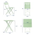 thumbnail image 3 of YUSAZENS 3-Piece Folding Patio Bistro Set, Table & 2 Chairs, No Assembly Required, Indoor/Outdoor Furniture for Balcony, Yard, Garden, Green, 3 of 6