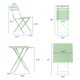 thumbnail image 3 of QinaQin Juego bistró de 3 piezas para patio con diseño plegable, mesa y 2 sillas para balcón, jardín, terraza o interior, sin necesidad de armado, 3 of 8