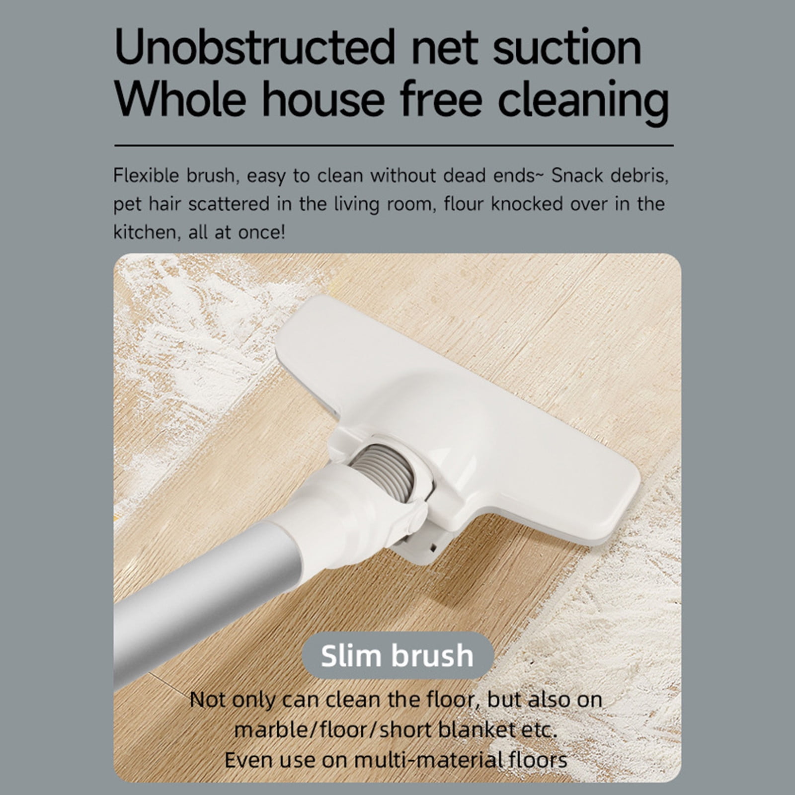 Portable Wireless Handheld Vacuum Cleaner,120W High Suction Wet & Dry Mini Vacuum with Long Battery Life and Multiple Attachments,Compact and Easy to Use for Household,Car,and Office Cleaning-White