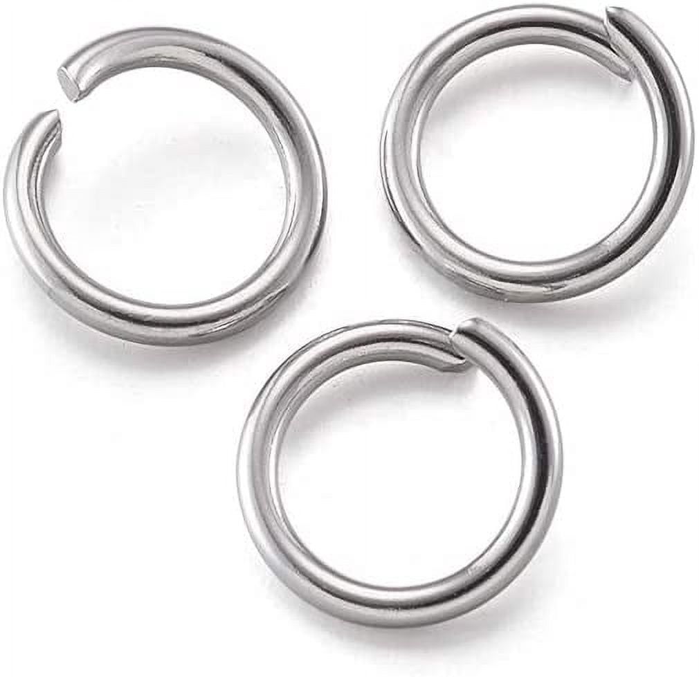 1000Pcs Stainless Steel Open Jump Rings 10mm Round 1.4mm Thick Metal Round Unsoldered Ring Connectors For Chainmail Jewelry Making