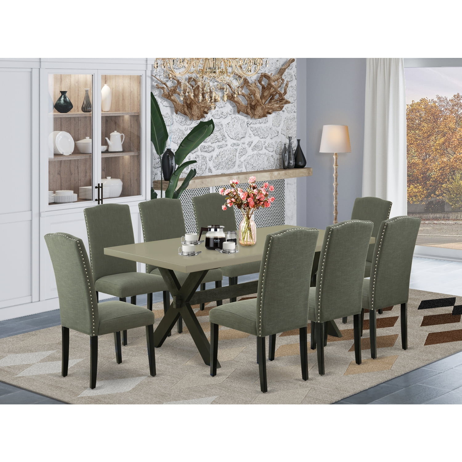 Buy East West Furniture X697EN1209 9Piece Dining Room Set 8