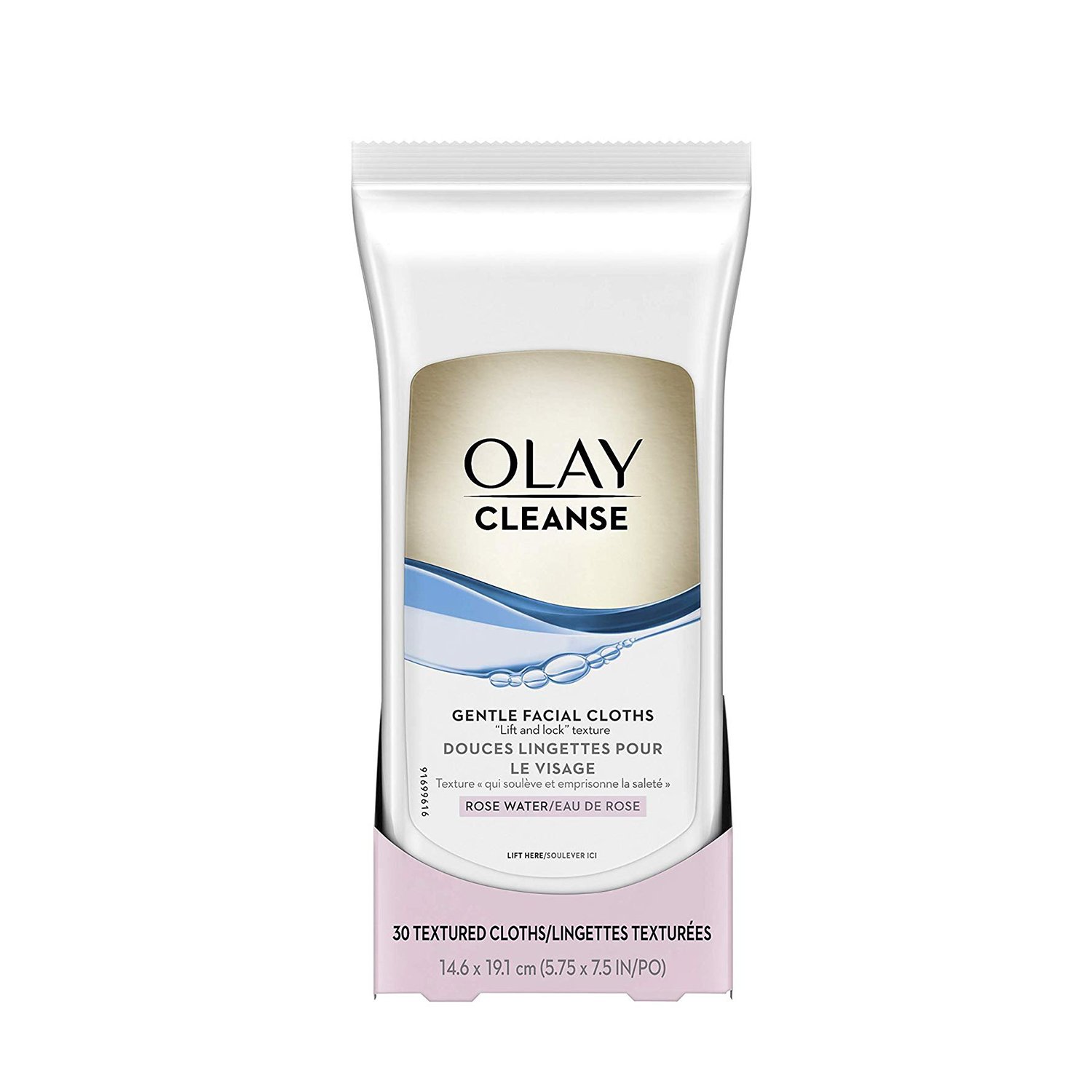 Olay Gentle Facial Cleansing Cloths, Soft & Smooth Skin, Rose Water, 30