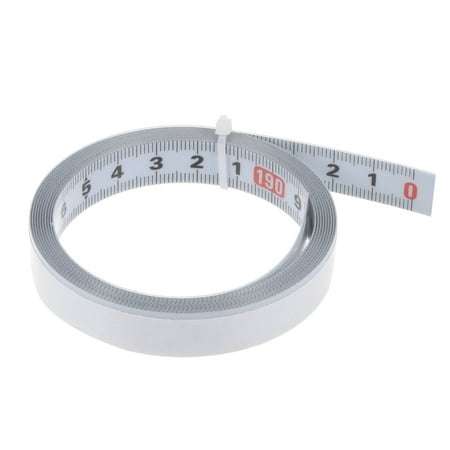 

Self Adhesive Tape Measure 200cm Right to Left Read Measuring Tape Nylon-coated Steel Sticky Ruler White