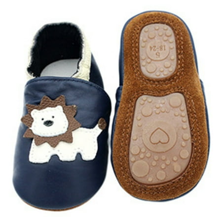 

1 pair Baby Leather Shoes First Walking Infants Toddler Soft Sole Cute Boys Girls Crawling Slippers