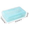 thumbnail image 6 of Double Layer Pencil Box, Large Capacity Plastic Hard Crayon Box, Durable Plastic Clear Marker Organizer with Snap Lid, Stackable Storage Boxes (Blue, 8''X5''X2''), 6 of 7