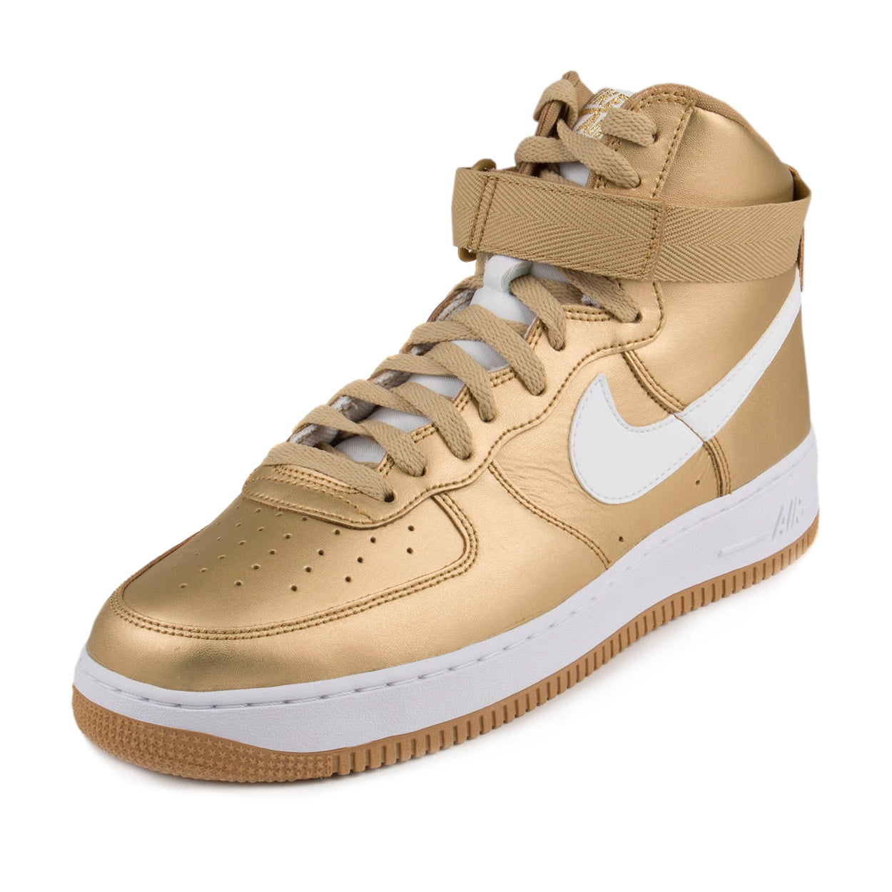 Nike Mens Air Force 1 High Retro QS Metallic Gold-White 823297-700 ...