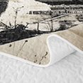 thumbnail image 5 of Homewish Japanese Samurai Landscape Quilt King,Pine Trees Red Sun King Coverlet Set,3-Piece, 5 of 7