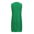 thumbnail image 5 of Ashirexll Summer Dresses for Women Midi Dresses Women Spring and Summer Temperament Elegant V-Neck Sleeveless Dress Pleated Dress, 5 of 7