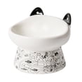 thumbnail image 4 of Cuenco de cerámica para gatos, contenedor de comida, comedero inclinado para mascotas, cuenco de alimentación para mascotas, cuenco de agua negro, 4 of 8