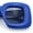 Blue, variant on Womens Ballon Super Thick Rectangle Retro Sunglasses Yellow Black