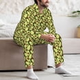 thumbnail image 7 of Naloa Avocado Men’s Pajamas Set - Long Sleeve Button Down Sleep Shirt and Pajama Bottoms Sleepwear Set-Large, 7 of 7