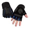 thumbnail image 1 of Guantes de medio dedo para Fitness, protector de muñeca largo para hombre, ciclismo deportivo al aire libre, equipo de ventilación para levantamiento de pesas, deportes con mancuernas, 1 of 5