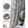 thumbnail image 3 of Oil Painting Coastal Blackout Curtains for Bedroom Living Room Darkening Curtains 90 Inch Shell Seaside Art Black Out Window Curtain Privacy Insulated Window Treatment Grommet Drapes 52"x90"x2, 3 of 9