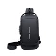 thumbnail image 1 of Minnieouse Bolso de poliéster para hombre, bolso de un solo hombro, multibolsillo, cremallera antipérdida, reemplazo de cintura, bolsos de Bolsas de mensajero y de hombro Negro, 1 of 6