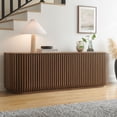 thumbnail image 4 of Fortitude 75" Curved Sideboard Storage Cabinet in Walnut, 4 of 10