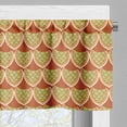 thumbnail image 5 of Ambesonne Japanese Valance & Curtain, Asian Circular Shapes Art, 55"x36", Burnt Orange and Khaki, 5 of 7