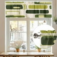 thumbnail image 7 of Abstract Green Block Valances for Windows, 42 x 12in, Dark Green Square Modern Art Rod Pocket Kitchen Valance Curtain Light Filtering Window Treatments for Living Room Bedroom, 1 Panel, 7 of 7