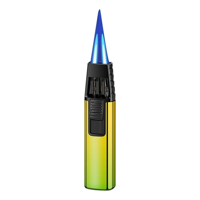 EARKITY Turbine Torcher Lighter, Turbine Jet Bright Fire Lighter, Portable Brightfire, Windproof Jet Torch Lighter, Refillable Gas Torch Lighter for Candle Camping Grill BBQ Kitchen