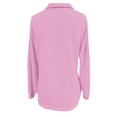 thumbnail image 5 of Women Summer Tops Women's Casual Button Down T Shirt Long Sleeve Comfortable Wear Soft Basic Top With Classic Collar For Autumn Winter Lady V Junior Long Sleeve T Shirt Print Tees Women Light Purple, 5 of 5