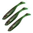 thumbnail image 4 of Cebos de pesca, 3 piezas de pesca con cola en T, cebo suave realista, señuelos de pesca ultra sensibles, 4 of 8