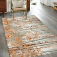 thumbnail image 3 of Orange Grey Forest 3'x5' Washable Rug, Grey Modern Art Oil Painting Non-Slip Area Rugs for Entryway Kitchen Classroom, Dorm Throw Carpet, Low Pile Soft Indoor Floor Mat, 3 of 9