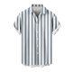 thumbnail image 3 of Mens Manga Corta Botón Abajo Camisas de Impresión Cuello Turndown Botón de Manga Corta Camisa 95% Poliéster 5% Spandex, Blusa Casual, 3 of 5