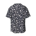 thumbnail image 5 of Uemuo Daisies Flowers Pattern Cotton Linen Short Sleeve Shirts,Casual Lightweight Button Down Shirts,Vacation Beach Summer Tops-3X-Large, 5 of 7