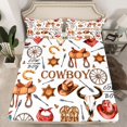 thumbnail image 2 of Castle Fairy Cowboys Boots Hat Bed Sheets for Kids Teens,Vintage Aesthetic King Sheets, 2 of 7