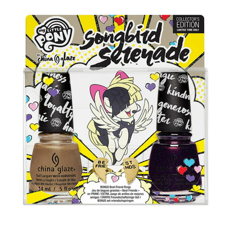 China Glaze Nail Polish My Little Pony Best Ponies Forever 1538/Songbird Serenade 1537, Best Friends Rings Combo