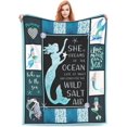 thumbnail image 5 of Mermaid Blanket Mermaid Tail Throw Blankets Cozy Fleece Flannel Blanket Plush Lightweight Blanket Mermaid Gifts for Little Girls Women Kids Teens Adults for Couch Sofa Bed 60"X80", 5 of 6