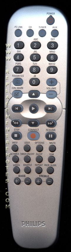 philips music system remote control