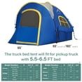 thumbnail image 2 of Carpa para Camioneta GoHimal, Impermeable PU2000mm Doble Capa para Cama de Camioneta de 6.5 Pies, Carpa Portátil para Camping, Azul, 2 of 7