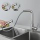 thumbnail image 1 of Kitchen mixer with extractable spray 360 rotating kitchen faucet with 2 jets to choose from High quality brushed steel taps, 1 of 5