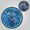 thumbnail image 2 of RMDQTR 12 Inch Sound-Activated LED Night Light Wall Clock Silent Sweep Movement Acrylic Face Battery-Operated for Bedroom/Living Room/School// Kintsugi Waves Of Sapphire, 2 of 8
