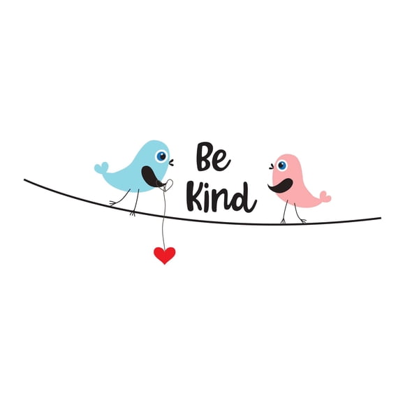 Holiday Gift Children Be kind Cute Cartoon Wall Decal Decoration Kindness Motivational Life Quote Vinyl Decor Lasts Years and Easily Removable - Size: 34 in x 11 in