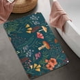 thumbnail image 2 of Colorful Mushroom Flower Dark Green Pattern Bathroom Rugs Mat,Non Slip Microfiber Bathroom Rug,Rubber Backing,Soft Bathroom Mats for Bathroom Floor,Tub and Shower,20x32in(50x80cm), 2 of 5