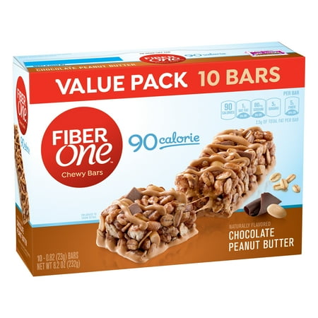 Fiber One Chewy Bar 90 Calorie Chocolate Peanut Butter 10 Fiber Bars
