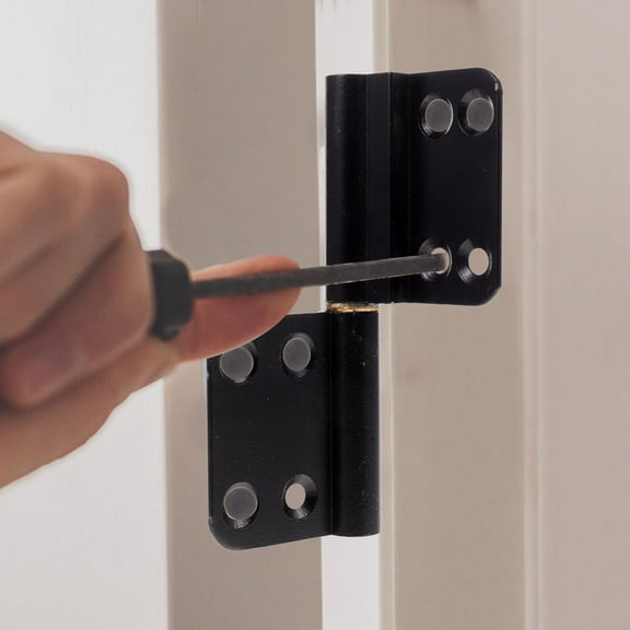 OFFIGAM 4Pcs Heavy Duty Door Hinges Aluminum Alloy Black for Interior and Exterior Door