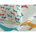 thumbnail image 3 of Ambesonne Colorful Quilted Coverlet 3 Pcs, Retro Dog, King Size, Grey Red Teal, 3 of 4