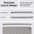 thumbnail image 4 of Allytech Case for iPad 9th/8th/7th Generation 10.2" 2021/2020/2019, Slim Luxury Diamond Pattern [Camera Protection] Shockproof Soft TPU Back Case - Grey, 4 of 7