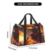 thumbnail image 3 of Disketp Western Fire Cowboy Bolsa de Viaje Tipo Duffle, Bolso de Mano para Fin de Semana para Mujer, Bolsa de Gimnasio Ligera para Hombre, Esencial para Viajes, 3 of 7