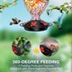 thumbnail image 3 of Bird Feeder with 5 Perches Hand Blown Glass Bird Feeders C, 3 of 5