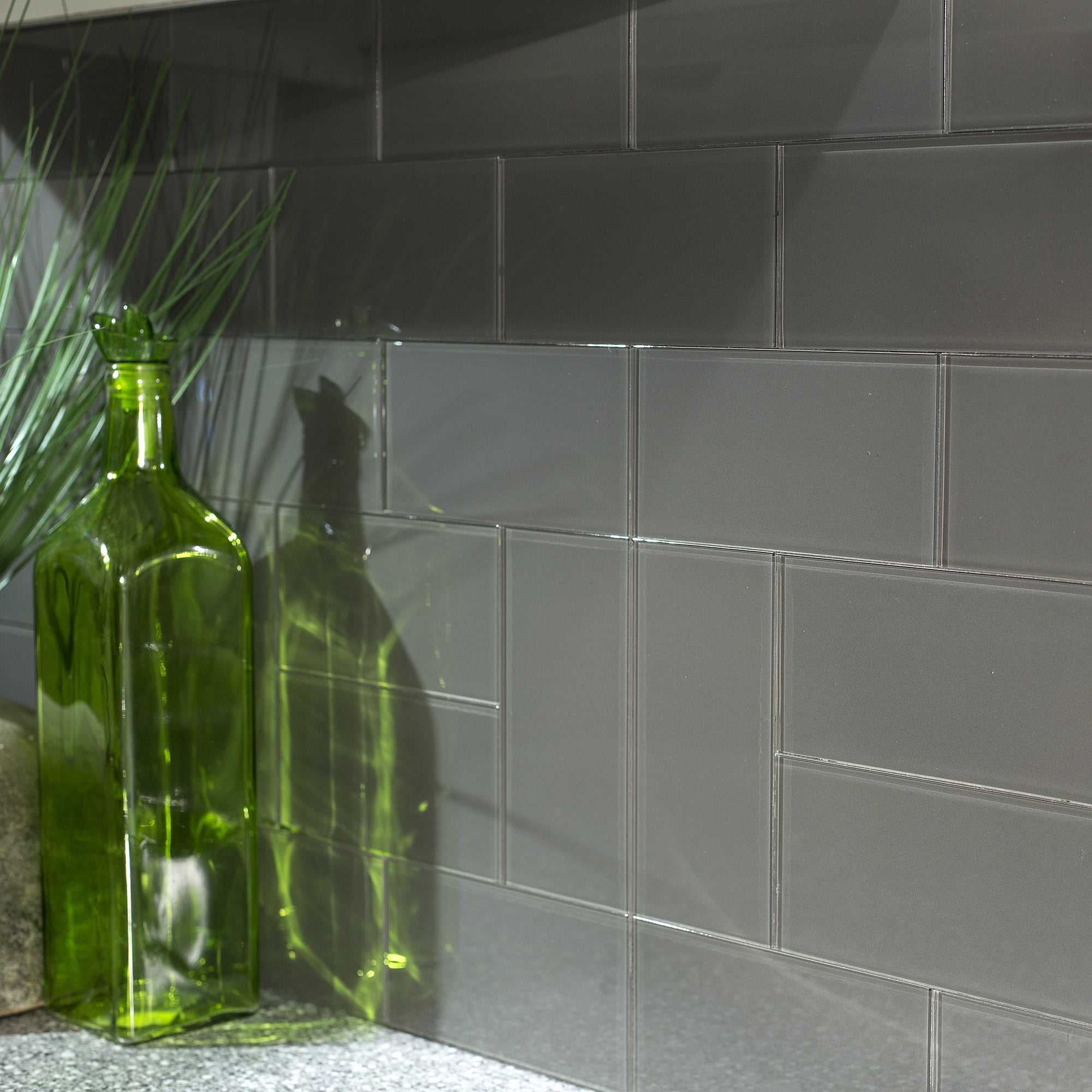 Aspect Peel and Stick Backsplash Leather Glass Tile for Kitchen and Bathrooms (15 sq ft Kit)