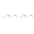 thumbnail image 4 of Guardurnaity Gafas de sol sin marco resistentes y duraderas de metal - Materiales Estilo punk Rectángulo Gafas de sol Simple Plata blanco Blanco plateado 2Conjunto, 4 of 6