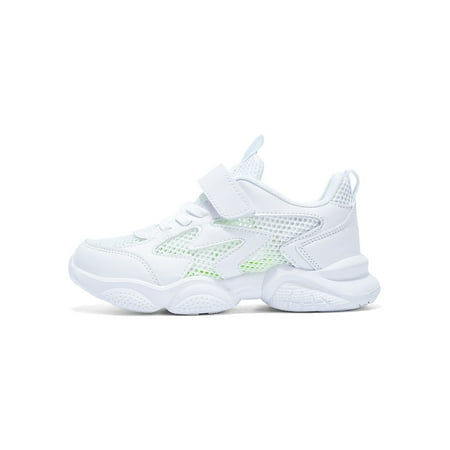 

Gomelly Children Athletic Shoes Sport Sneakers Breathable Running Shoe Fashion Sneaker Kids Boys Girls Trainers White Single Mesh 12C