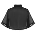 thumbnail image 2 of Alvivi Kids Girls Chiffon Shawl Wraps Bolero Stand Collar Princess Shoulder Shrug Cape Open Cardigan Black 3-5, 2 of 5