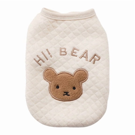 Winter Warm Bears Embroidered Clothing for Dogs, Cute Corgi Apparel, Cozy Dog Coat for Casual Walks and Festive Gatherings, Easy to Clean and Maintain